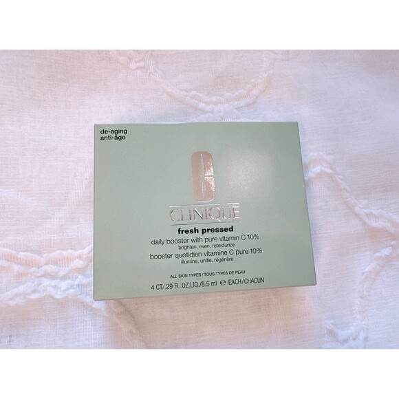 Clinique Fresh Pressed Daily Booster With Pure Vitamin C 10% - Set Of 4 Boosters - Picture 3 of 3